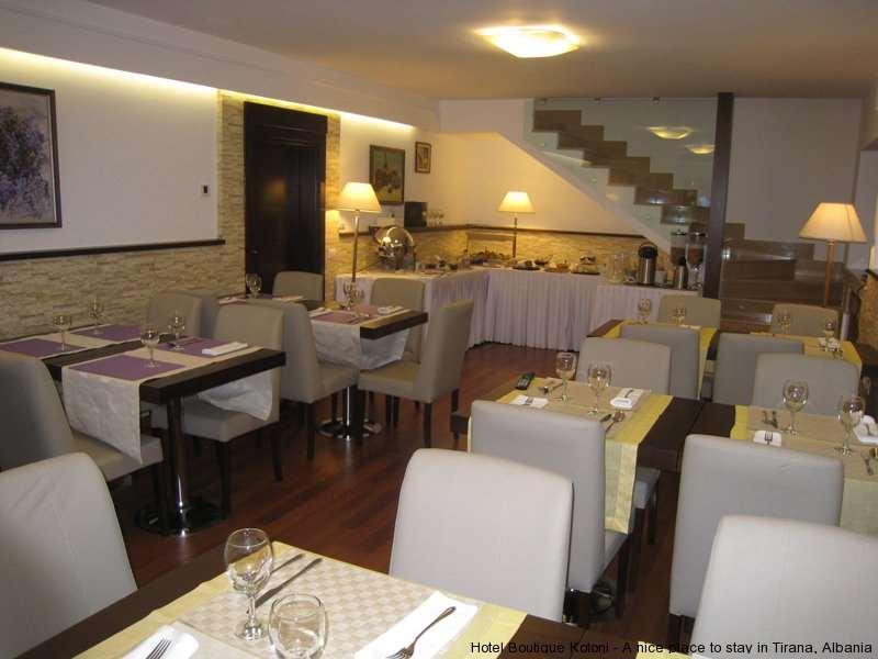 Boutique Hotel Kotoni Тирана Ресторант снимка